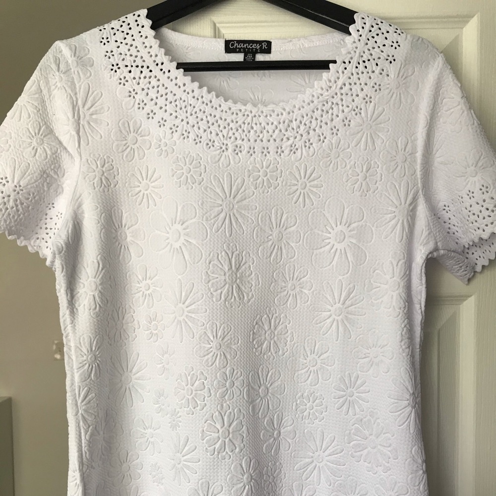 Floral white T-shirt